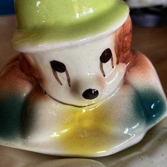 Vintage Hand Painted Clown Cookie Jar - Picture 7 of 16